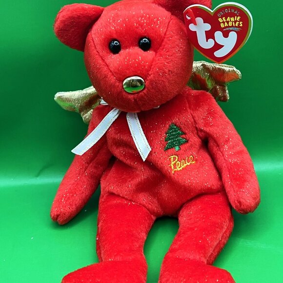Ty Beanie Baby Christmas Angel Bear Lot of 3 MWMT Gift Love Peace Star Plush - Picture 7 of 16